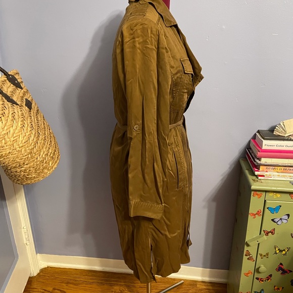 Army colored chic lightweight trench coat - Picture 4 of 4